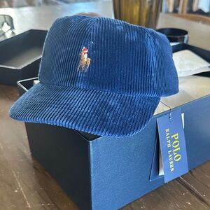 Polo by Ralph Lauren Navy Corduroy Hat
